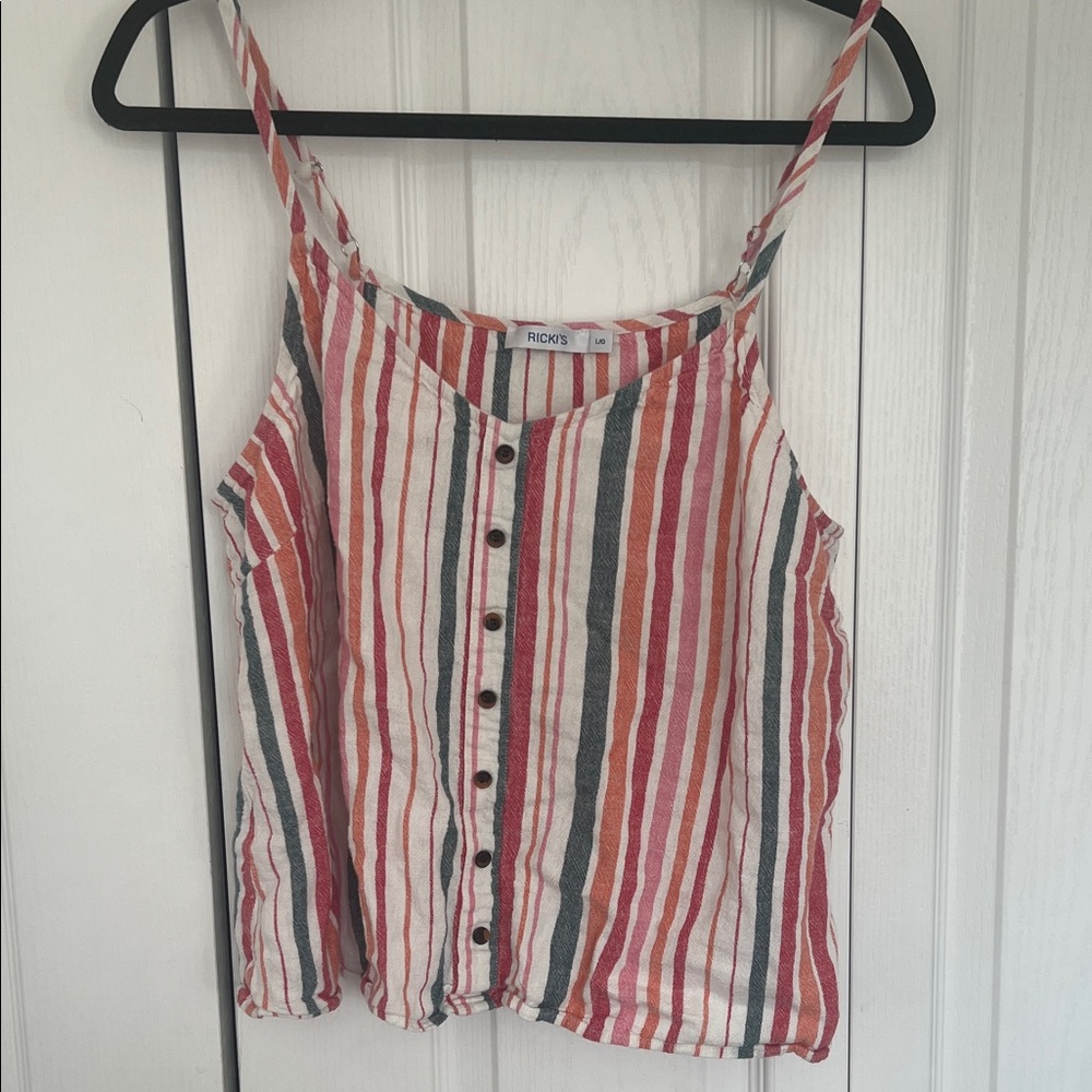 Ricki's Red and White Striped Camisole